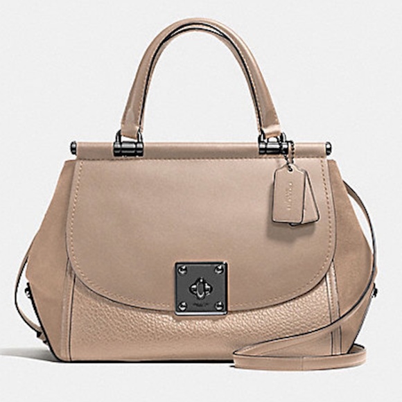 Coach Handbags - Coach Drifter Carryall Tote Leather Suede in Stone Gray 38389